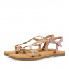 sandalias Gioseppo en oro rosa con cristales deland