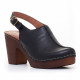 Zapatos tacón EMMA negros tipo zueco - Querol online