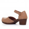 Zapatos tacón EMMA arena con cierre en el tobillo