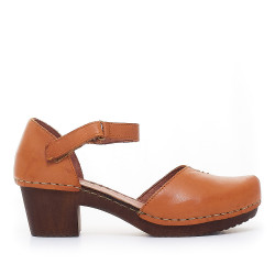 Sabates de taló EMMA marrons amb tancament en el turmell - Querol online