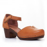 Zapatos tacón EMMA marrones con cierre en el tobillo