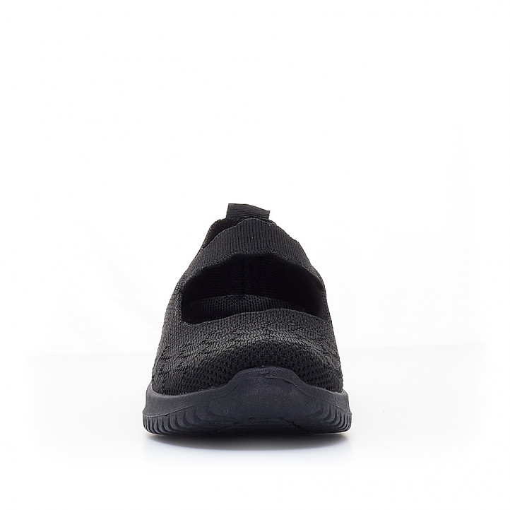Zapatillas cuña Stay negras flexibles tipo mercedita - Querol online