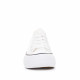 Zapatillas lona Stay blancas con plataforma y cordones blancos - Querol online