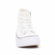 Zapatillas lona Stay blancas con plataforma y cierre con cremallera - Querol online