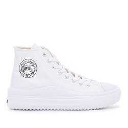 Sabatilles lona John Smith blanques de bota i sola gruixuda