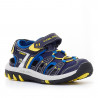 sandalias Pablosky con doble velcro pro23 en azul y amarillo
