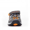 sandalias Pablosky con doble velcro pro23 en gris y naranja