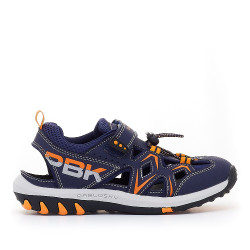 sandàlies Pablosky blaves i taronjes amb velcro i tancament ajustable - Querol online