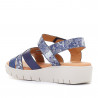Sandalias cuña Redlove clarice azules con estampado
