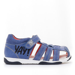 sandalias Garvalin azules con mensaje yay! - Querol online