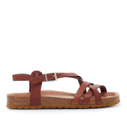 Sandalias planas Redlove viviane marrones tancades pel turmell - Querol online