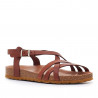 Sandalias planas Redlove viviane marrones tancades pel turmell