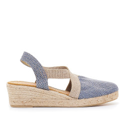 Alpargatas cuña Redlove tessa azules - Querol online