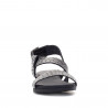 Sandalias planas Redlove maxine negras con animal print