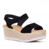 Sandalias cuña Redlove dennise negras con plataforma