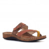 Sandalias planas Walk & Fly marrones cogidas por el dedo