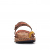 Sandalias planas Walk & Fly marrones cogidas por el dedo