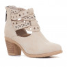Botines tacón Chika 10 de color beige