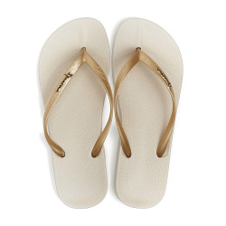 Chanclas Ipanema anatómicas TAN en beige y dorado - Querol online