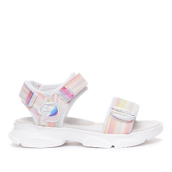 sandalias CRECENDO con triple velcro y unicornio - Querol online
