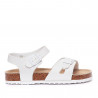 sandalias Owel blancas con cierre de doble hebilla