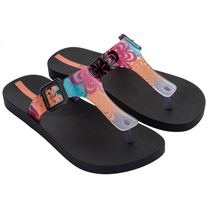 CHANCLAS DE MUJER IPANEMA URBAN ARTE CONECTA FEM BLACK/CLEAR/ORANGE - Querol online