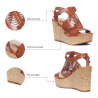 Sandalias cuña Redlove camille marrones con cuña