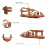 Sandalias planas Redlove mina con varias tiras marrones