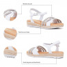 Sandalias planas Redlove maureen blancas con varias tiras delanteras