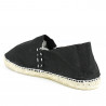 Alpargatas planas Viguera negras de suela de esparto para mujer