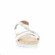 Sandalias cuña Owel gozo blancas con tiras de diferentes texturas - Querol online