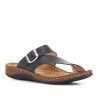 Sandalias planas Walk & Fly negras con hebilla en el lateral
