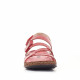 Sandalias planas Walk & Fly rojas con tiras por toda la parte delantera - Querol online