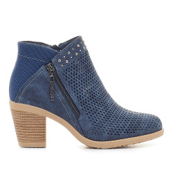 Botins de taló Chika 10 blaus amb cremallera - Querol online