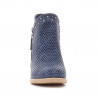 Botins de taló Chika 10 blaus amb cremallera