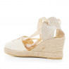 Alpargatas cuña Redlove nadine beige con tiras largas