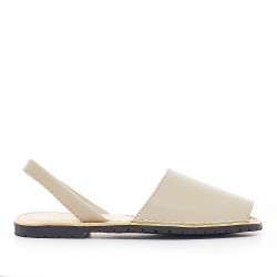 Avarques Duendy de pell natural amb soles negres - Querol online