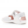 sandalias Biomecanics blancas con animal print y doble velcro