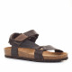 Sandalias Lobo ancona marrones con tira lateral - Querol online