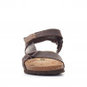 Sandalias Lobo ancona marrones con tira lateral