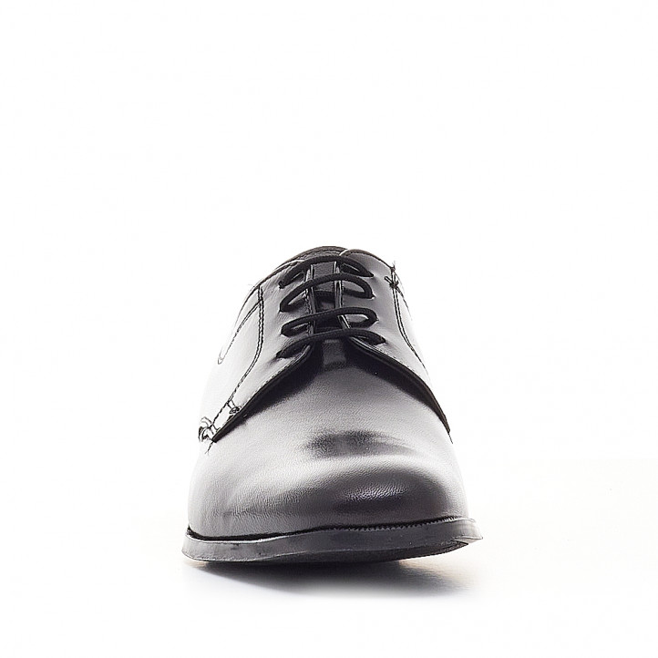 Zapatos vestir Baerchi clásicos negros con cordones de piel - Querol online