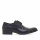 Zapatos vestir Baerchi blucher de piel negros con cordones - Querol online