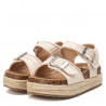 sandalias Xti 058024 suela bio y doble hebilla en beig