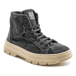 Zapatillas lona NATURAL WORLD Old Iris ECO 7101E negras - Querol online