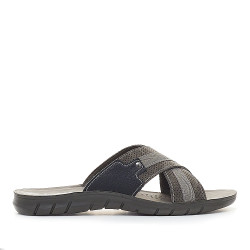 Sandàlies In Blu negres creuades per davant - Querol online