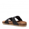 Sandalias planas Refresh 079285 negras con suela bio y material trenzado