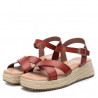 Sandalias cuña Refresh 079179 marrón con tira delantera cruzada