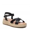 Sandàlies falca Refresh 079179 negre amb tira devantera creuada