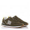 Zapatillas deportivas Mustang 084467 kakis con detalles grises