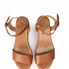 Sandàlies falca Popa paradis en marró amb sola combinada